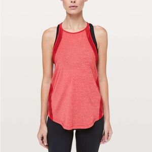 Lululemon Run Off-Route Tank Heathered True Red / True Red